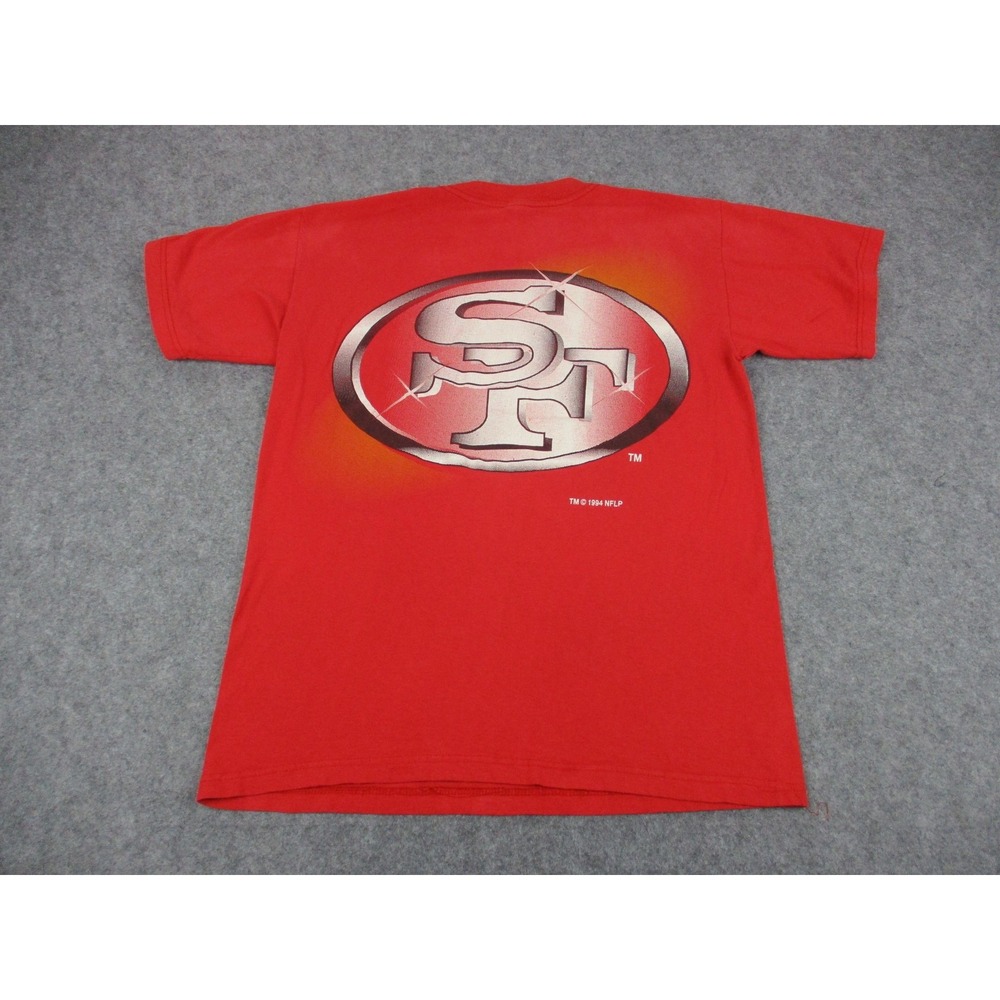 VINTAGE San Francisco 49ers Shirt Mens Large Red Black NFL Football 90s USA - Picture 9 of 16